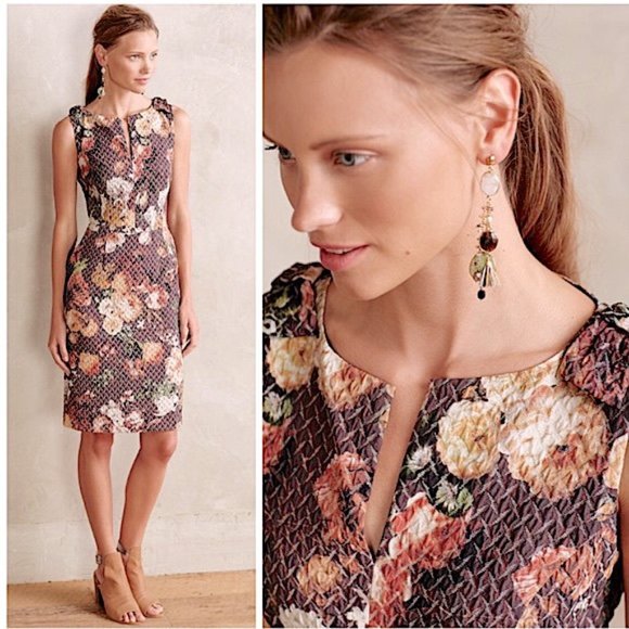 Anthropologie Tabitha Tema quilted sheath dress 2 - Picture 3 of 9